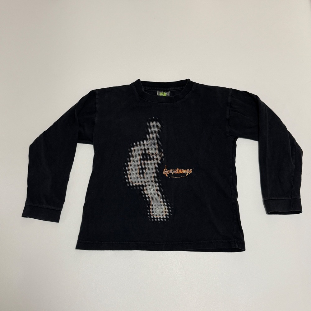 Vintage Goosebumps Shirt 1998 Kids‎ 10/12 Long Sleeve Black Rare Horror Tee